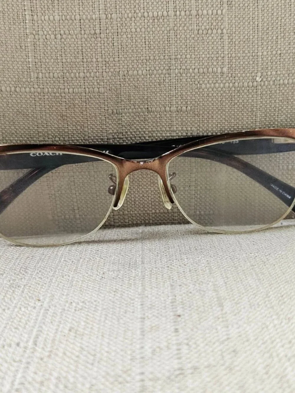 Coach Women Eyeglasses Frame Half Rim Eyewear Glasses HC5066 Satin Brown/Dark To